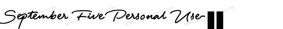 September Five Personal Use字体转换